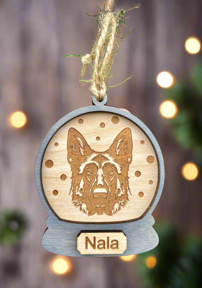 Personalized Christmas Dog Ornament