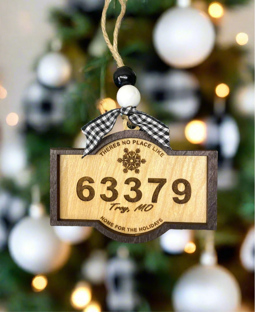 Christmas Zip Code Ornament