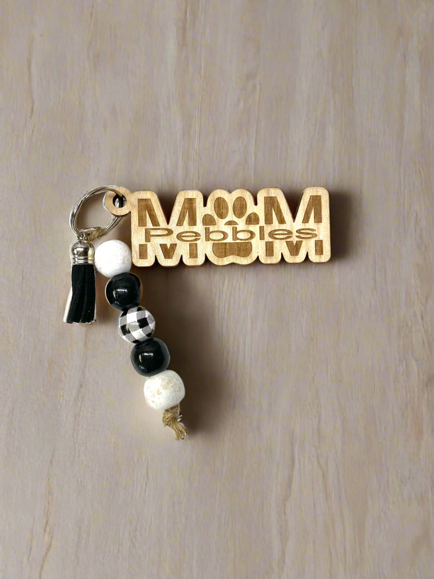 Dog Mom Personalized Keychain with Dog Names, Mother's Day Gift from Dog