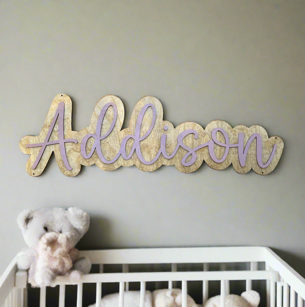 Wood Name Sign