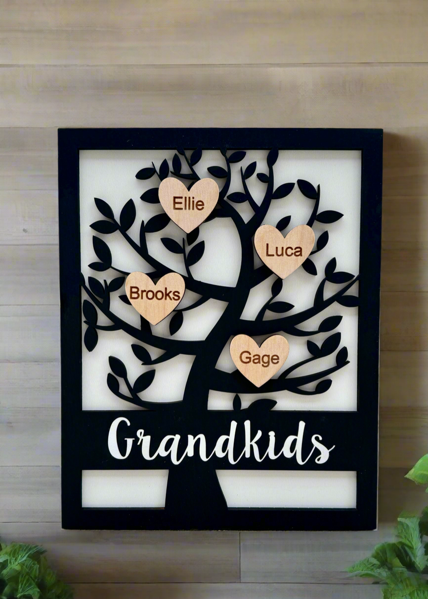 Grandkids Family Tree Sign