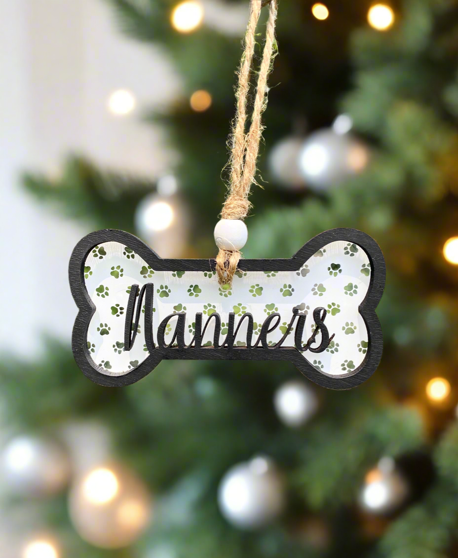 Personalized Dog Bone Ornament