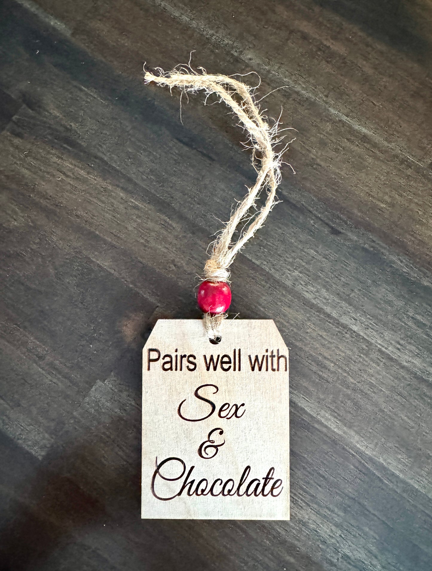 "Pairs Well with Sex and Chocolate" Wine Bottle Tags