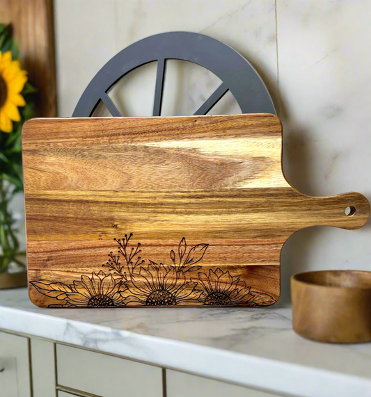 Sunflower Wood Cutting Board