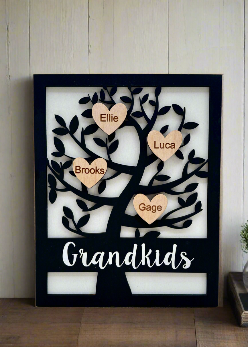 Grandkids Family Tree Sign