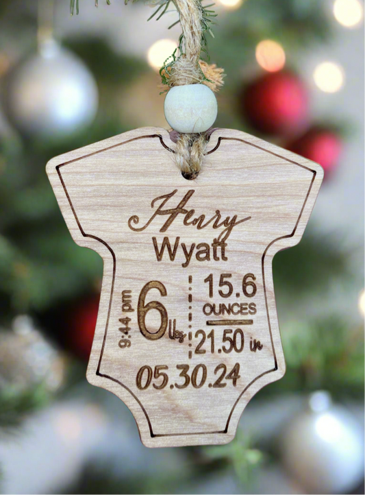 Baby's Birth Stat Christmas Ornament