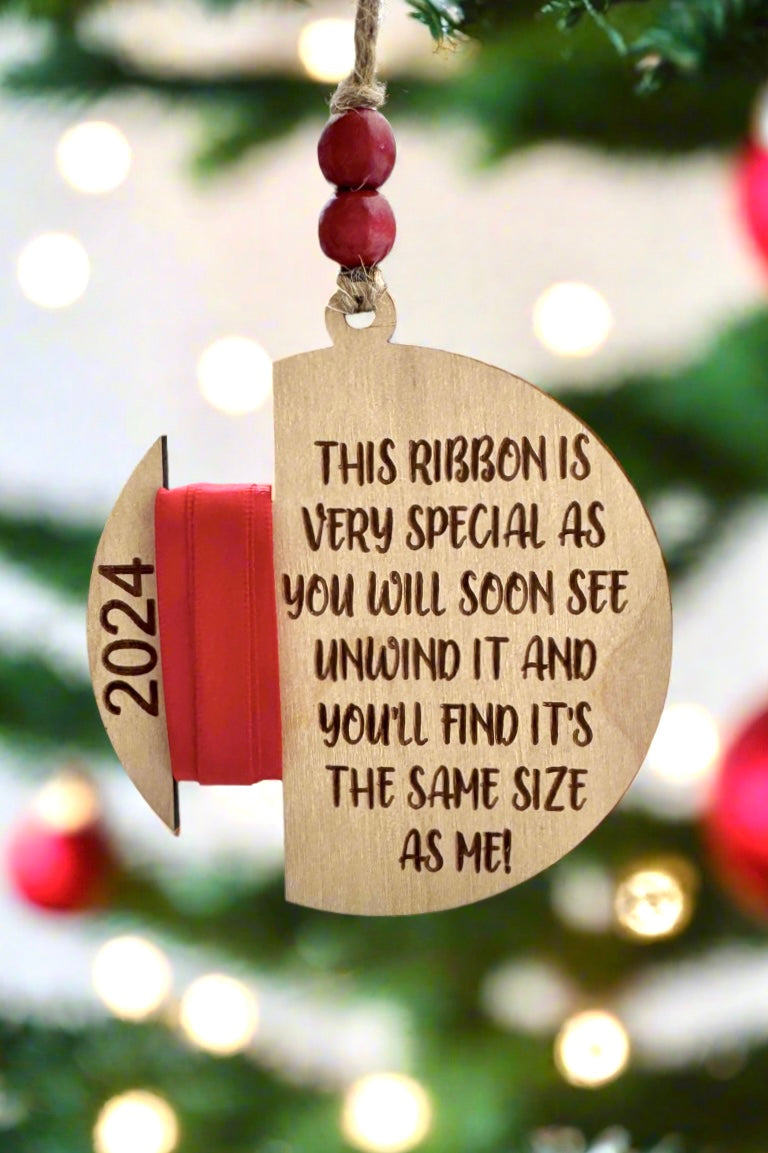 Child's Growth Size Chart Christmas Ornament