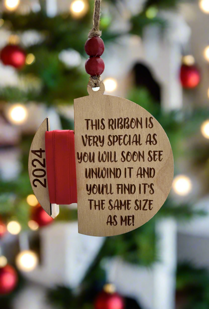 Child's Growth Size Chart Christmas Ornament