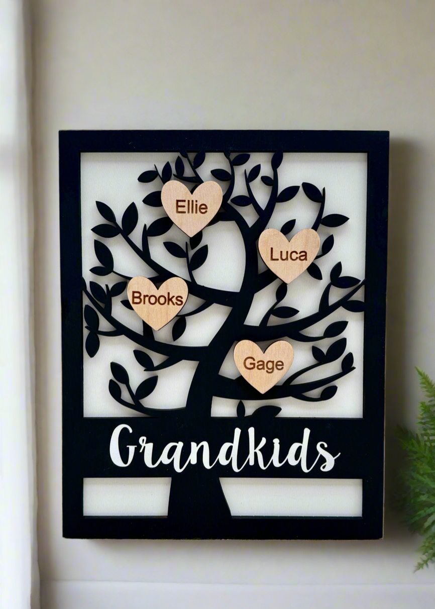 Grandkids Family Tree Sign