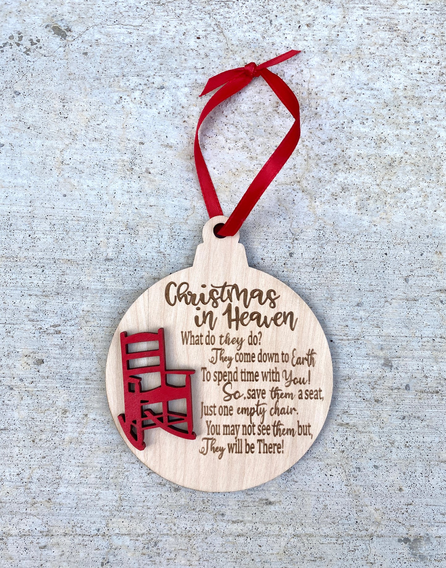 Personalized Christmas in Heaven Memorial Ornament