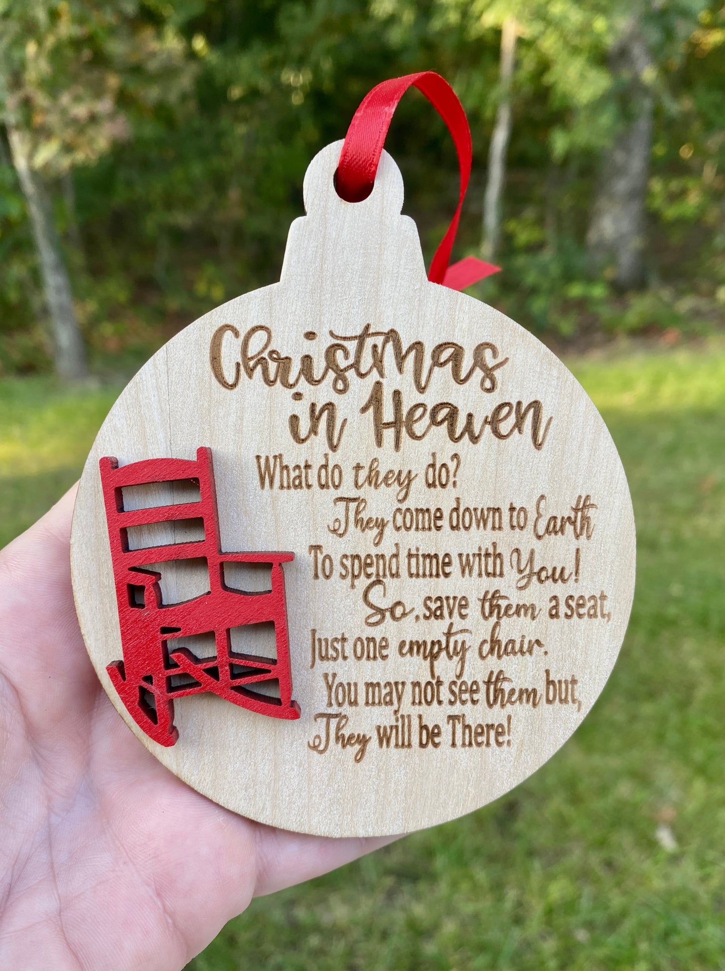 Personalized Christmas in Heaven Memorial Ornament