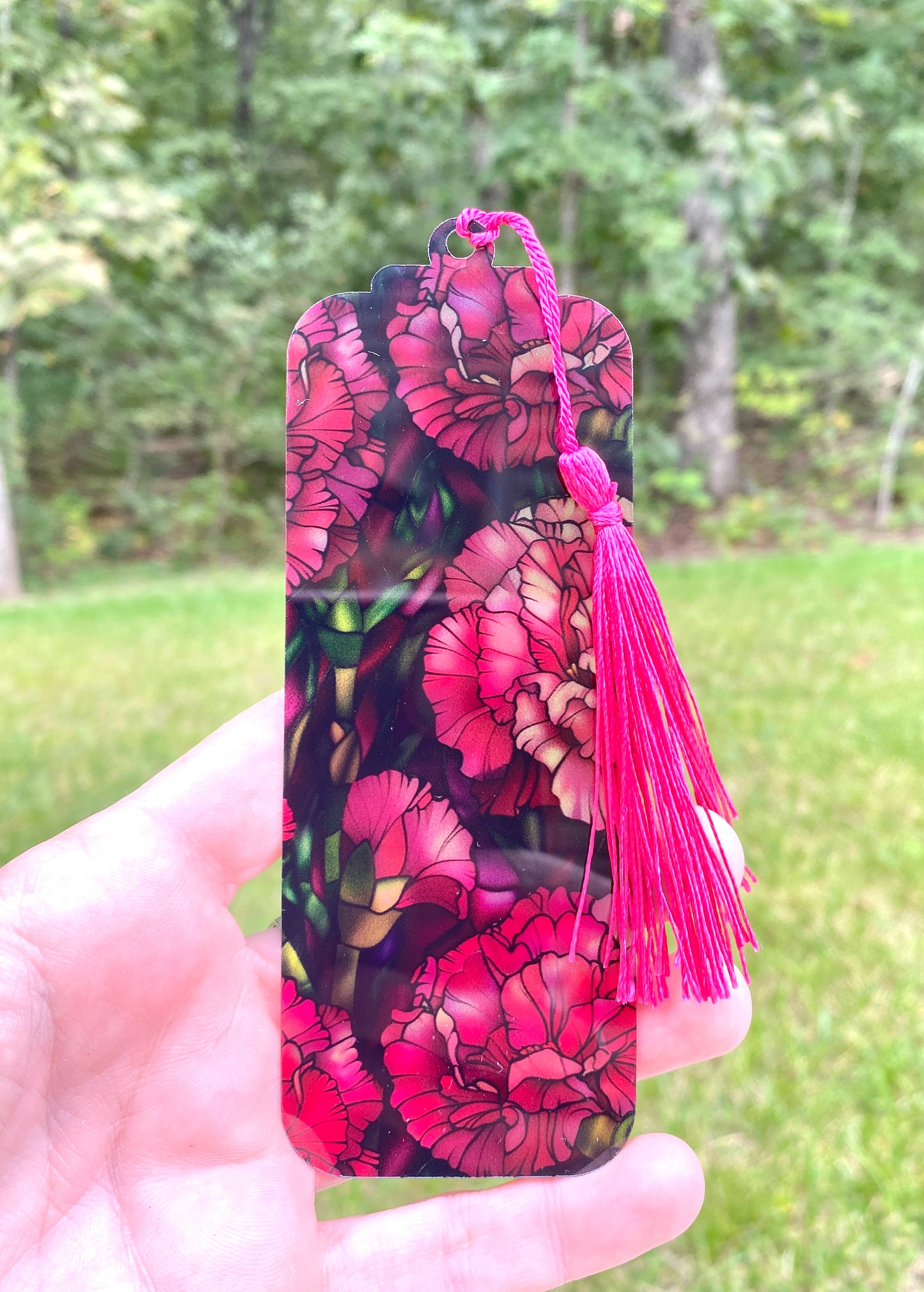 Flexible Acrylic Bookmarks with Tassel - Multiple Patterns