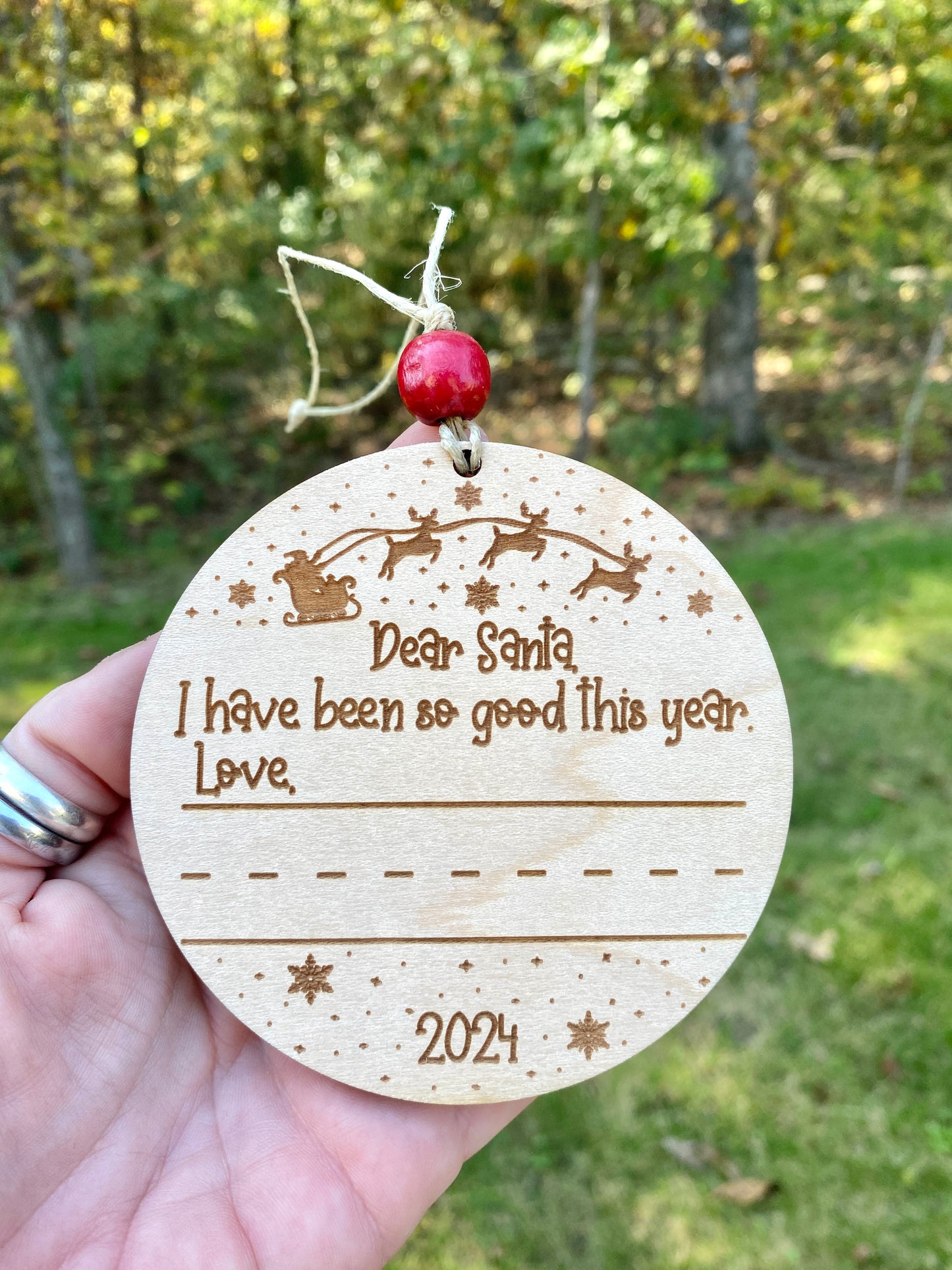 Dear Santa Child's Handwriting Christmas Ornament Keepsake 2024