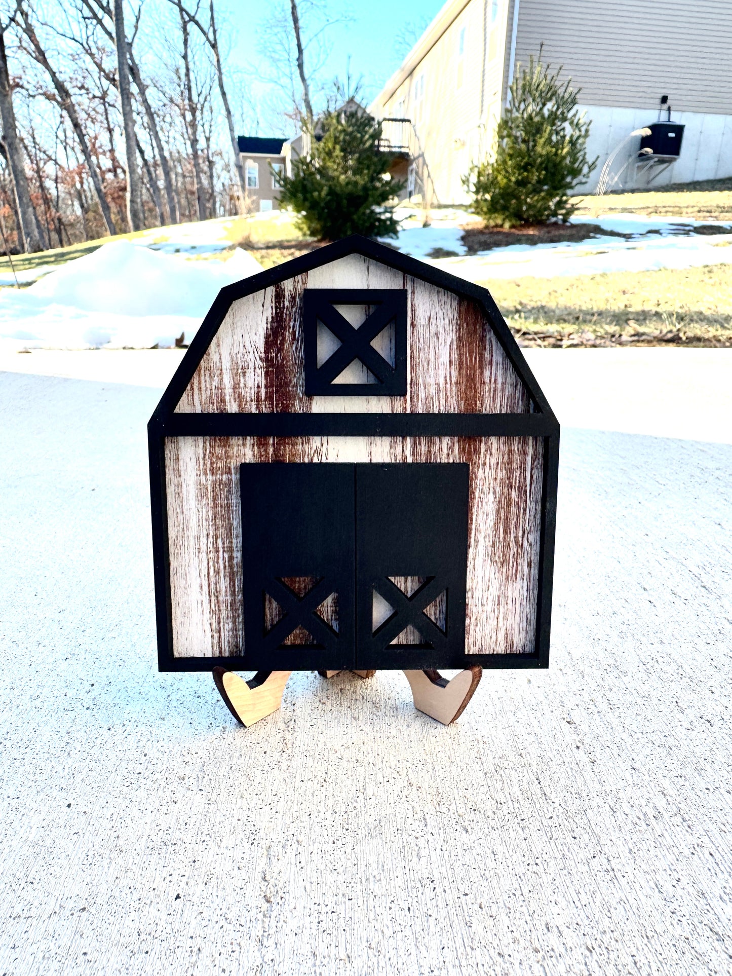 Old Farmhouse Barn Tiered Tray Sign Decor