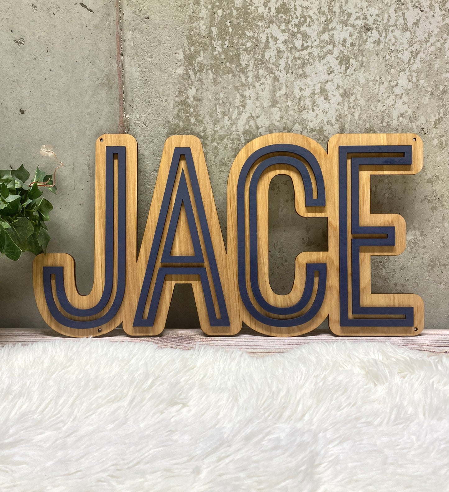 Wood Name Sign