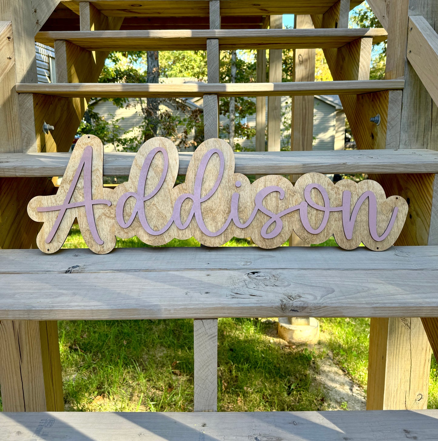 Wood Name Sign