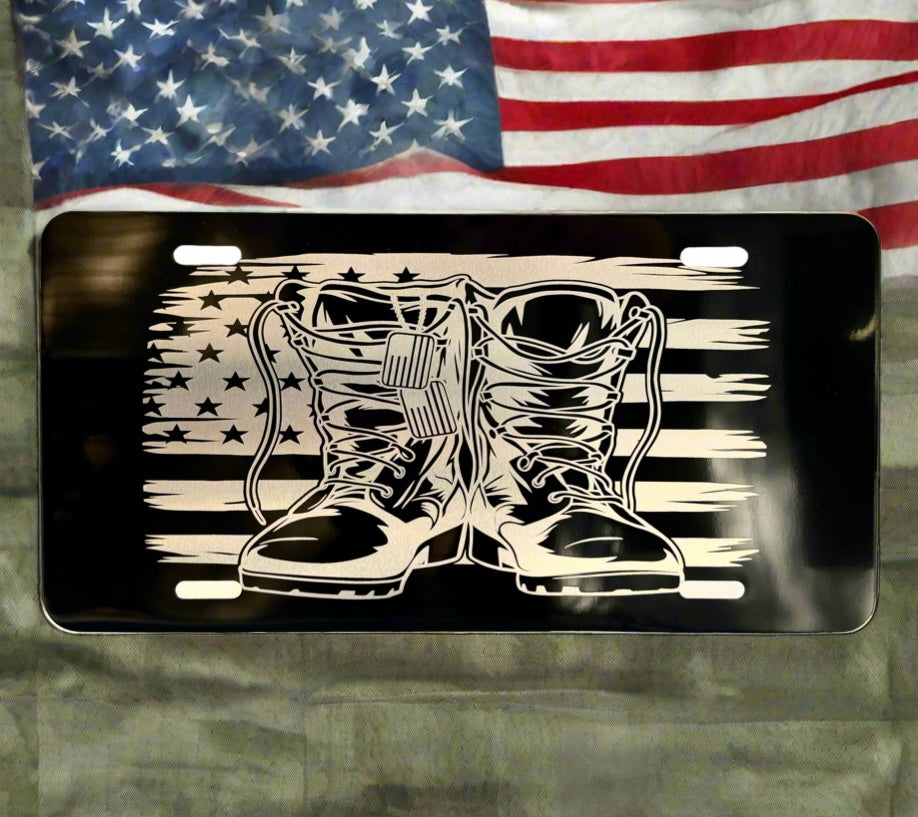 Laser Engraved Aluminum License Plate