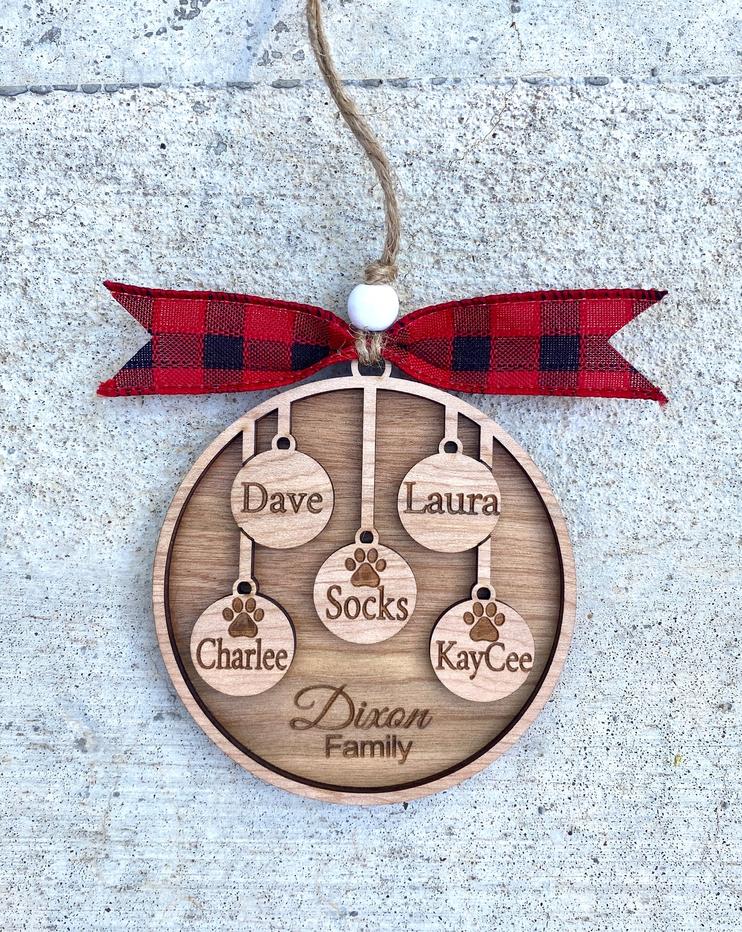 Personalized Family Christmas Ornament