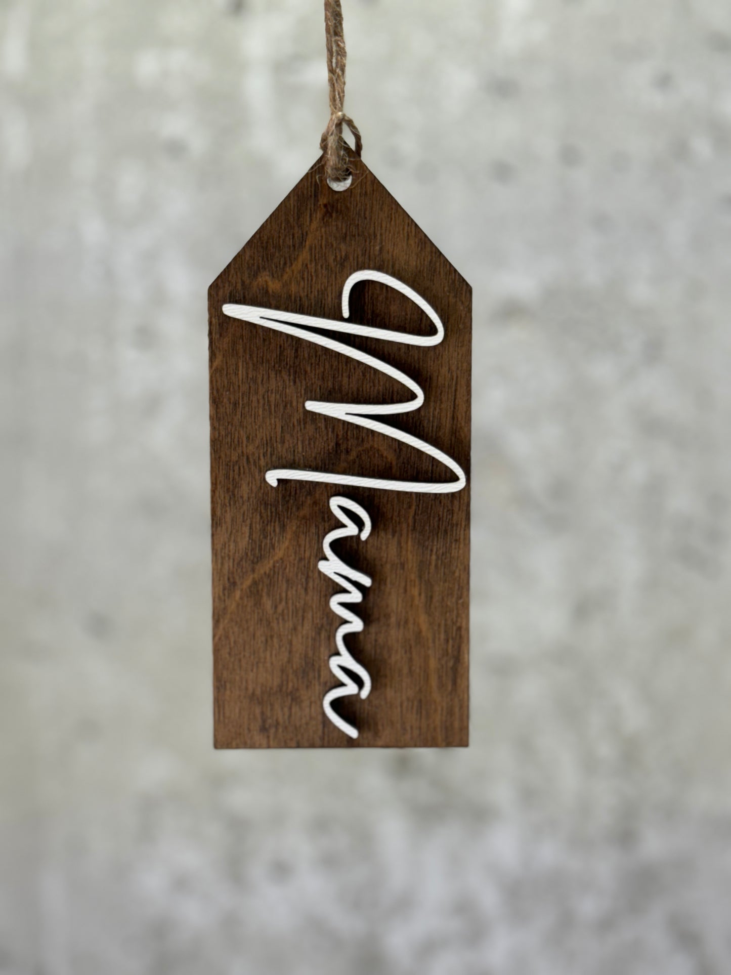 Custom Wood Christmas Stocking Tags