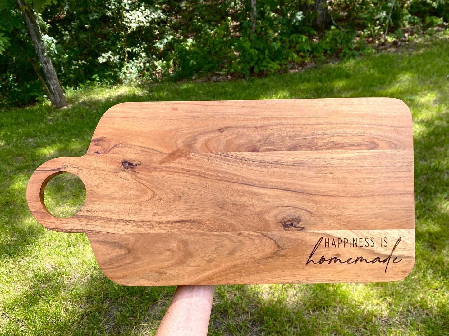 Happiness is Homemade Engraved Charcuterie Board, Rectangle Charcuterie Board