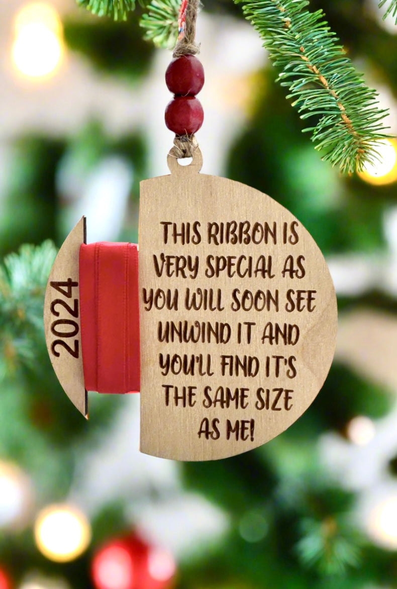 Child's Growth Size Chart Christmas Ornament