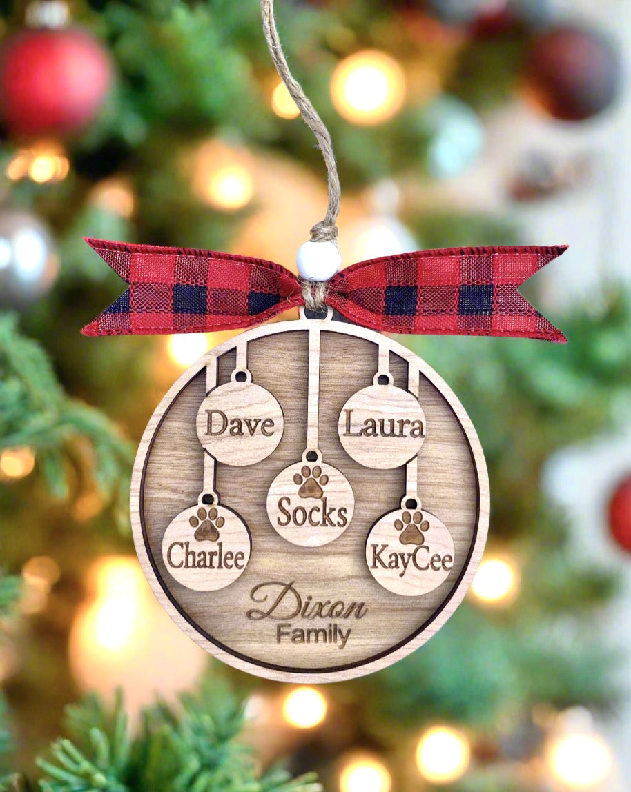 Personalized Family Christmas Ornament