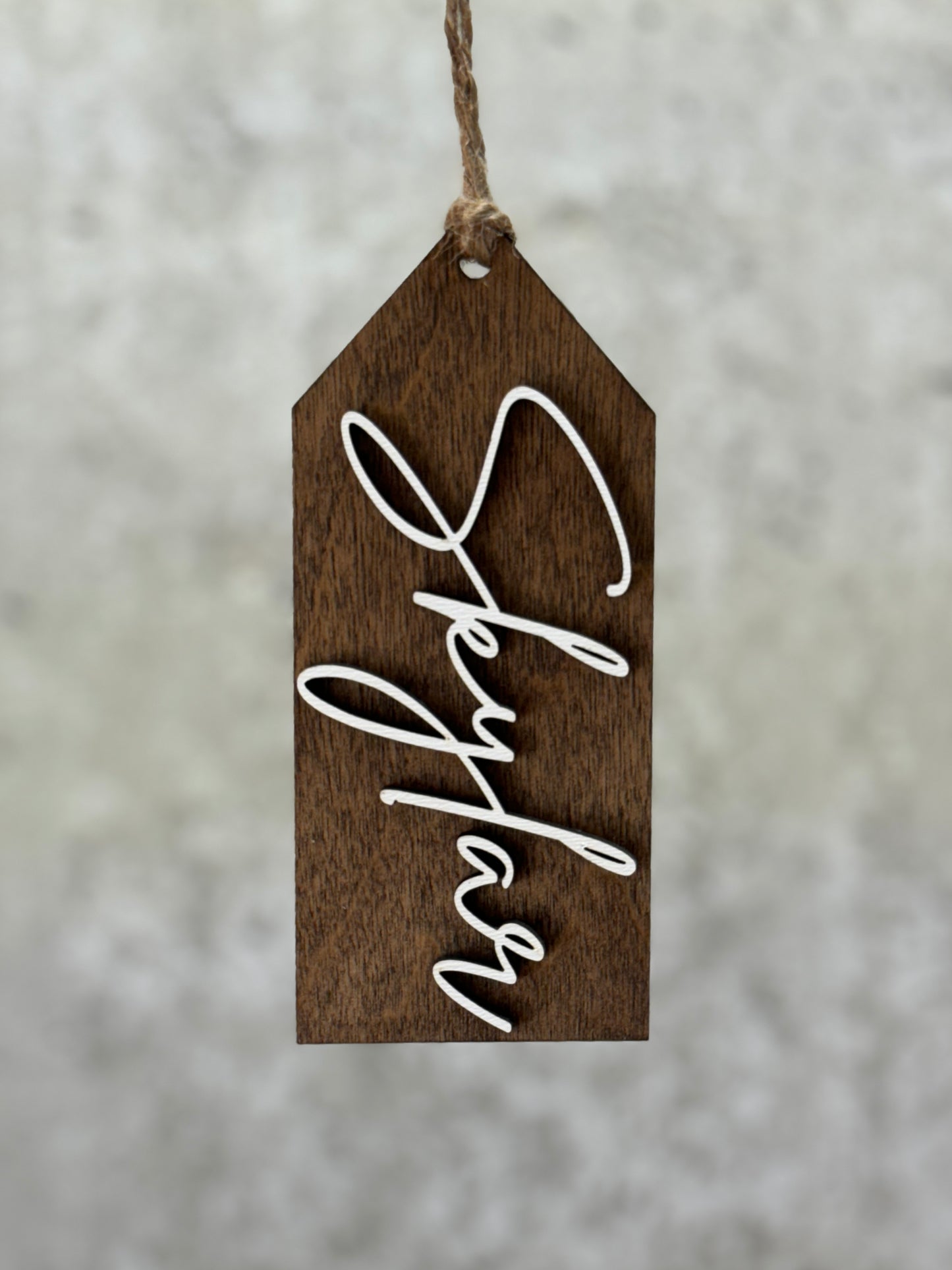 Custom Wood Christmas Stocking Tags