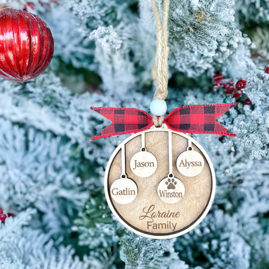 Personalized Family Christmas Ornament