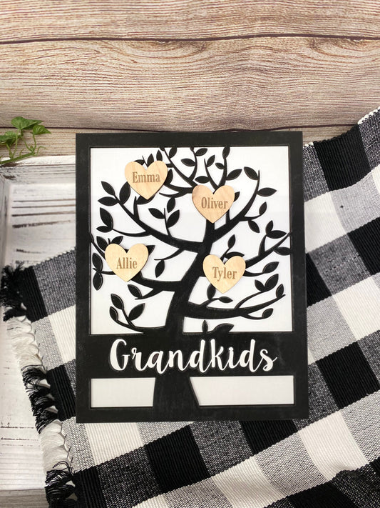 Grandkids Family Tree Sign