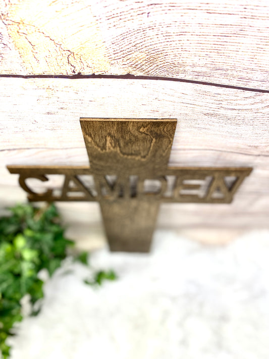 Wood Personalized Cross