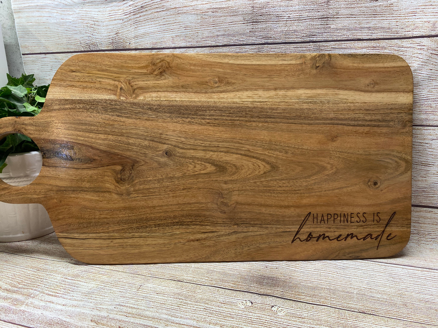 Happiness is Homemade Engraved Charcuterie Board, Rectangle Charcuterie Board