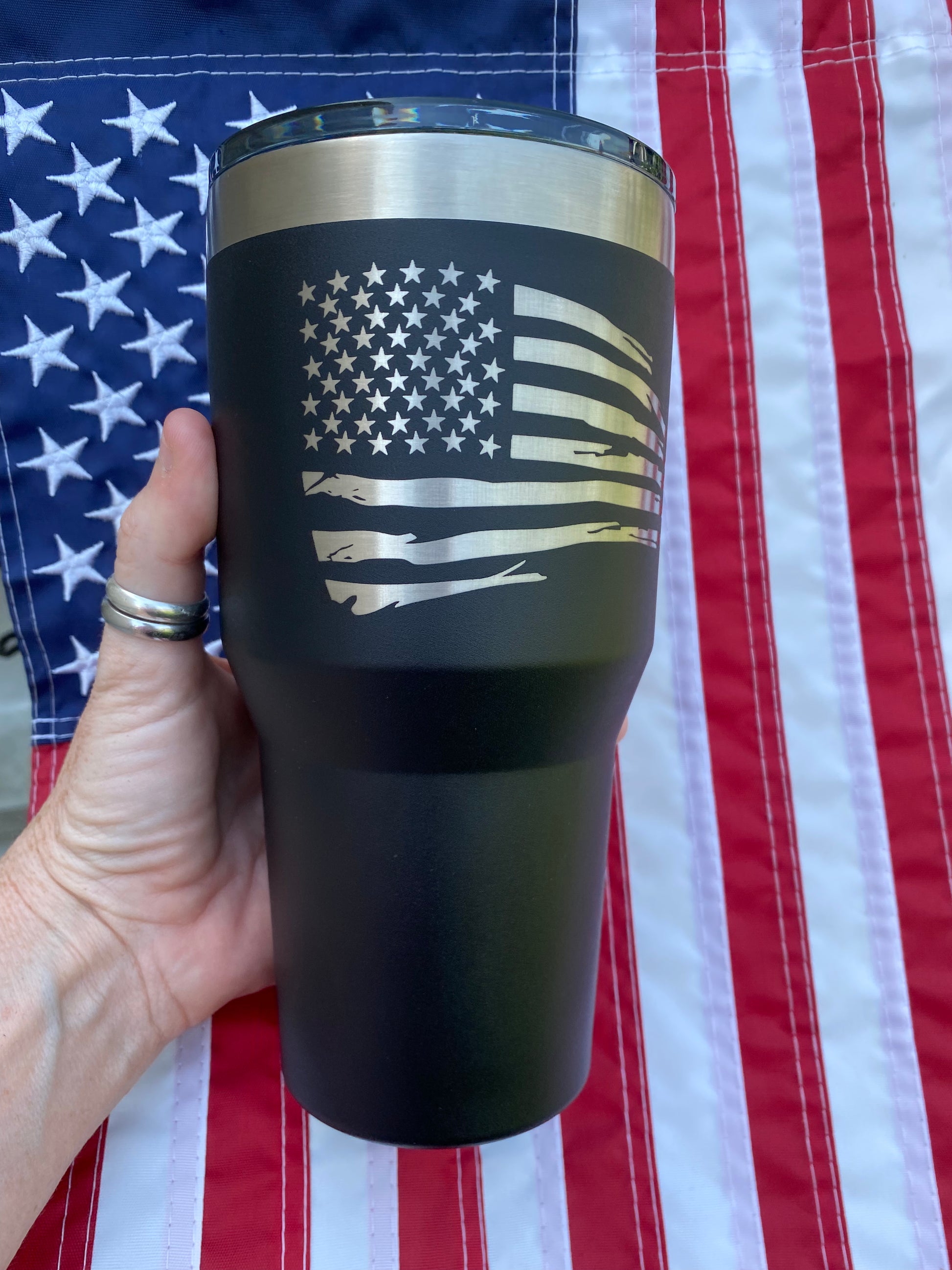 Tumbler for Men American Flag Patriotic Coffee 20oz, Patriot 04